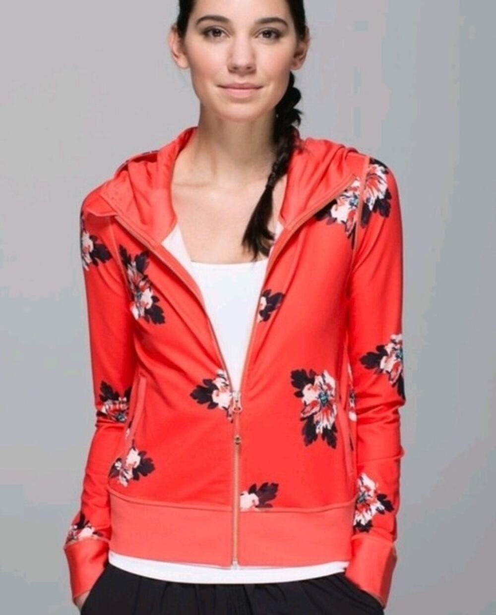 Lululemon Women's Namaskar Zip Hoodie Jacket Atomic Flower Size 2